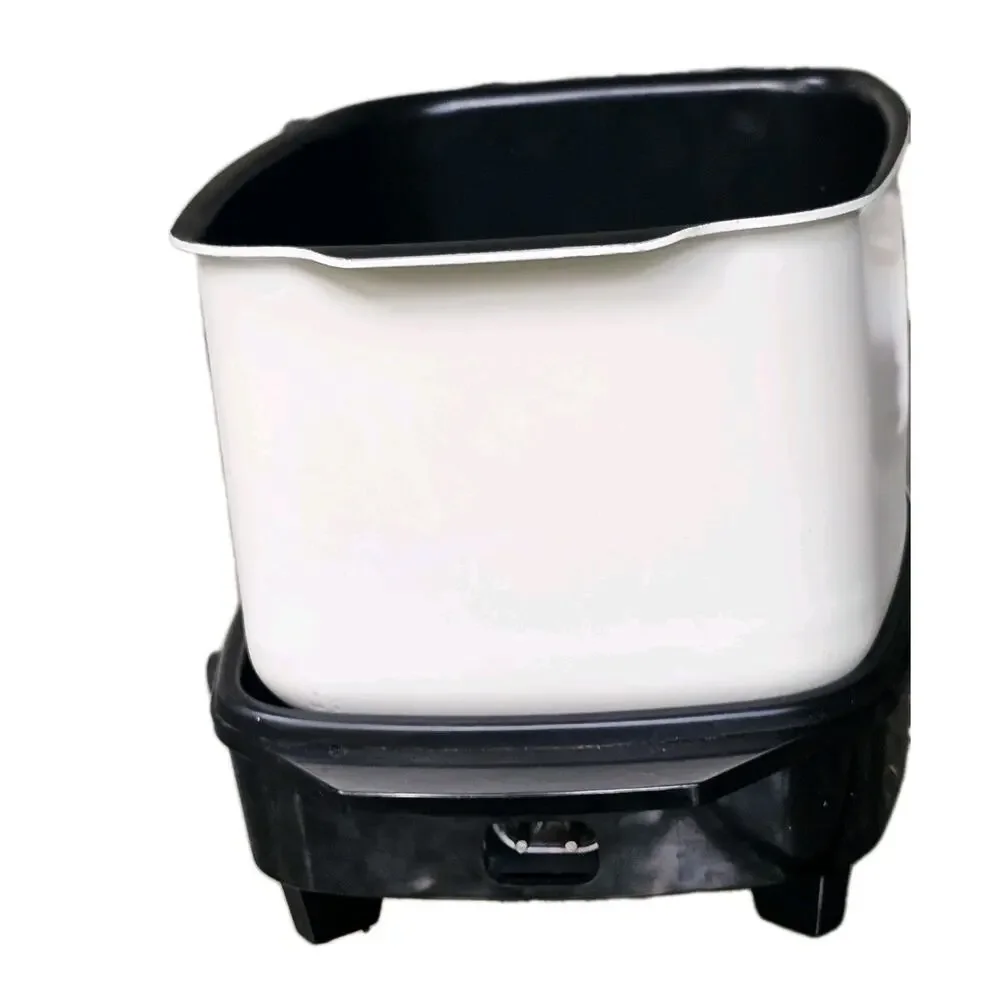 Vintage West Bend Multi Purpose 6 Qt Slow Cooker Crockpot MCM Blue Leaves TESTED